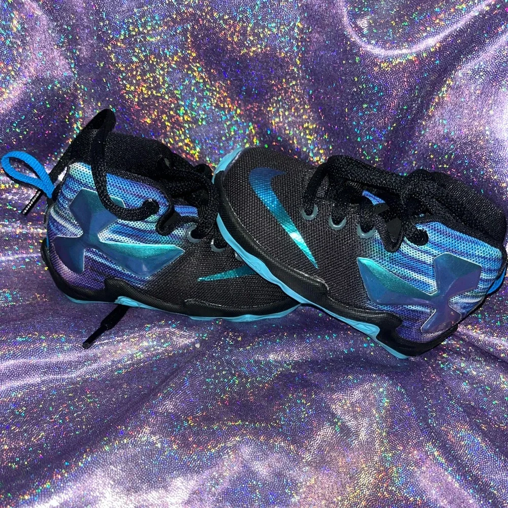 Nike LeBron 13 Black/White-Heritage Cyan-Bright Blue-Persian